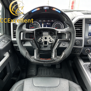 <span class=keywords><strong>Volant</strong></span> sport 4 branches en cuir et fibre de carbone avec écran LED personnalisé pour F150 2015-2019 - Product Image 2