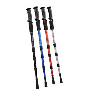 Bâtons <span class=keywords><strong>de</strong></span> randonnée télescopiques en alliage d'aluminium pour l'extérieur, bâtons <span class=keywords><strong>de</strong></span> marche pour personnes âgées, cannes <span class=keywords><strong>de</strong></span> randonnée, bâtons <span class=keywords><strong>de</strong></span> <span class=keywords><strong>ski</strong></span>, manche droit, poignée en T, coudés - Product Image 1