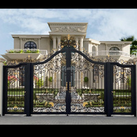 Portail en fer forgé de qualité supérieure, élégant, pour la sécurité extérieure, avec un design en volutes pour la clôture de la maison, la porte d'entrée principale