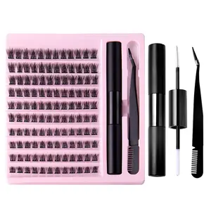 Gmagic cá nhân wispy mix Curl chiều dài D Curl đoạn Mink tự làm Lash cụm Fan lông mi mở rộng khay Kit