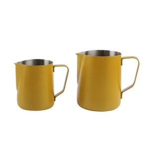 Gobelet mousseur à lait multicolore, pichet mousseur à lait en acier inoxydable 350ml/600ml - Product Image 4