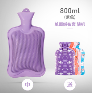 Bolsa de Agua Caliente de Goma con Relleno de Agua, Diseño de Dibujos Animados, Segura, Engrosada, Calentador de Manos, Funda de Tela de Punto Afelpada - Product Image 6