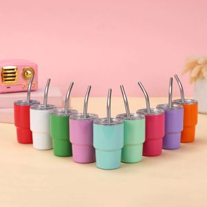 100pcs/ctn US Warehouse Stocked <b>Mini</b> 3oz Shotglass Tumbler Cup <b>Shot</b> <b>Bottle</b> for Children Stainless Steel Beer Mug - Product Image 2