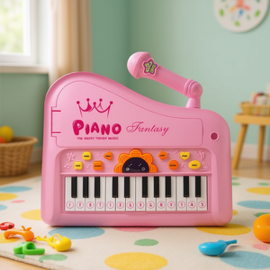 Piano Trendy Music Kids <b>Electronic</b> <b>Keyboard</b> With Microphone 30x43 Cm For Children Ages 3+ - Product Image 3