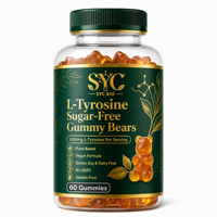 Complément alimentaire végétalien en gommes sans sucre de L-Tyrosine 1000mg pour la concentration et l'équilibre, fabricant exportateur en marque blanche