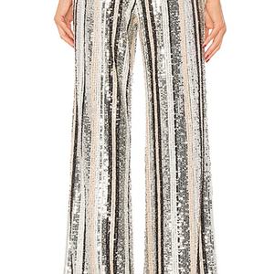 Custom Womens New Fashion Pants Sequin Stripe <b>Trousers</b> - Product Image 3