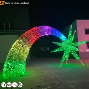 New customized led large 3D comet smart motif light for outdoor decoration