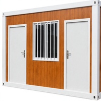 Maison conteneur démontable modulaire en acier préfabriqué, bureau portable, couleur personnalisée, grain de bois