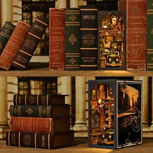 ב נגן מלאי רכב 3D ספר צנוק ערכת צעצוע diy מיניאטורי בית תפאורה מתנה ספר מנקוק עם אור הוביל - Product Image 3