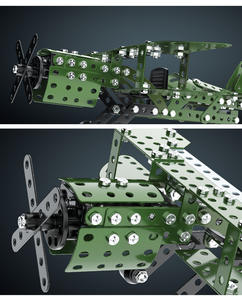 Kit de construction métallique Avion de chasse – <span class=keywords><strong>Cadeau</strong></span> <span class=keywords><strong>pour</strong></span> garçons – Jouet d'aviation STEM avec gravure personnalisée – Vente en gros sur mesure - Product Image 5