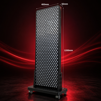 Panneau de luminothérapie LED rouge sur roulettes, 3000W, pour le corps entier, équipement de luminothérapie pour les centres de bien-être et de réadaptation
