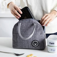 Sac à déjeuner moderne et minimaliste, best-seller, populaire, en aluminium épais, isotherme, grande capacité, boîte à bento en tissu Oxford, sac à main