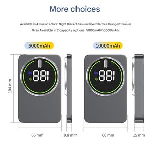 Tùy Chỉnh Siêu Mỏng 5000MAh 10000MAh Từ Ngân Hàng Điện 15W Nam Châm Không Dây Sạc Pd20W Nhanh Chóng Sạc Mỏng Pin Bên Ngoài - Product Image 6