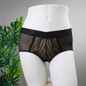 Wholesale High Quality Women Underwear Nude Feeling Silk Crotch Lightweight Mesh Design <b>Lace</b> <b>Panties</b> - Product Image 1