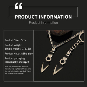 Valorant Métal Jett <span class=keywords><strong>Kunai</strong></span> <span class=keywords><strong>Collier</strong></span> Pendentif Porte-clés Pistolet Porte-clés 3D Porte-clés décoration Modèle Mini Prime Pendentif Pistolet Porte-clés - Product Image 2