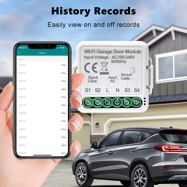Automatic Gate System Remote App Control Smart WiFi Tuya Garage Door Opener Switch Module