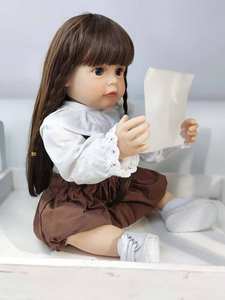 Muñeca Bebé Realista, Económica, Sólida y Suave, Muñeca Reborn de Silicona, Recién Nacida, con Cabello Largo - Product Image 5