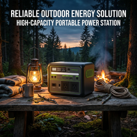 Station d'alimentation portable Boltpower 300W 192Wh, générateur solaire à onde sinusoïdale pure avec lumière LED pour le camping en plein air, les situations d'urgence, OEM