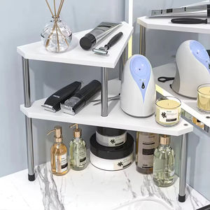 Présentoir organisateur <span class=keywords><strong>de</strong></span> comptoir en bambou étagères <span class=keywords><strong>de</strong></span> rangement cosmétique étagère d'angle pour maquillage et <span class=keywords><strong>cuisine</strong></span> salle <span class=keywords><strong>de</strong></span> bain - Product Image 3