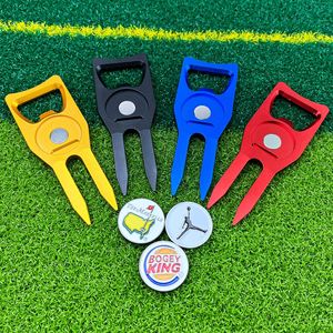 Kit de fourches de golf en alliage d'aluminium avec marqueur de balle magnétique et clip pour chapeau, pour usage extérieur, motif magnétique robuste - Product Image 4