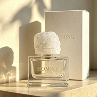 Vente en gros de flacons pulvérisateurs en verre transparent de luxe, 1 oz, 30 ml, 50 ml, 100 ml, emballages cosmétiques, flacons de parfum, impression à l'écran, en stock