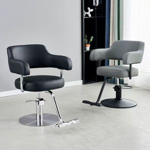 Silla de Barbero Hidráulica Moderna Modelo Xisong 0924 de Acero Inoxidable con Elevación de Pie, Tapizada en Cuero PU para Salón de Belleza y Peluquería - Product Image 6