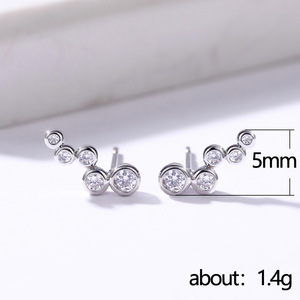 Eleganti Orecchini a Cerchio Scintillanti, Gioielli Minimalisti alla Moda per Uso Quotidiano Femminile - Product Image 3