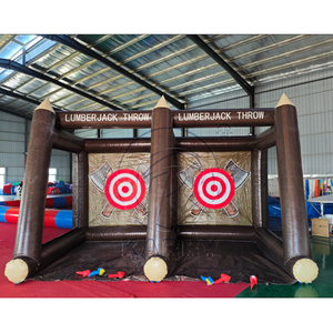 Jeu <span class=keywords><strong>de</strong></span> lancer <span class=keywords><strong>de</strong></span> hache gonflable interactif d'extérieur pour festivals et carnavals, avec 6 haches - Product Image 1