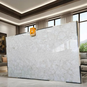 ผู้ผลิตและผู้ส่งออกแผ่นคริสตัลควอตซ์สีขาว หินธรรมชาติกึ่งมีค่าโปร่งแสง สำหรับตกแต่งภายในวิลล่าหรู - Product Image 4