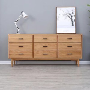Aparador Moderno Nórdico de Madera Maciza con Nueve Cajones para Sala de Estar, Dormitorio o <span class=keywords><strong>Restaurante</strong></span> - Product Image 1