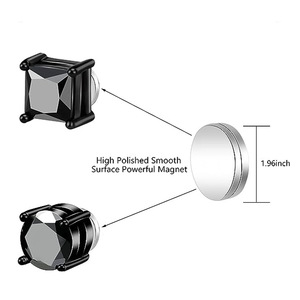 ต่างหูสแตนเลสสตีลแบบหนีบ ฮิปฮอป รูปทรงกากบาท วงกลม ตัว U รูปทรงเรขาคณิต แฟชั่น เครื่องประดับสำหรับทุกเพศ - Product Image 4