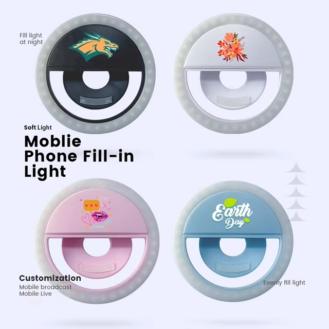 Custom Selfie Light Phone Led For Stand Portable Clip On Tripod With Rechargeable Stick Camera Holder Cell Ring