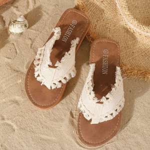 Tendance mode estivale pour femmes : Sandales à plateforme antidérapantes en EVA, à bout ouvert, avec empeigne en polyester et double bride croisée, pour la plage et l'extérieur - Product Image 3