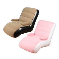 Canapé gonflable inclinable en PVC épaissi, durable, avec accoudoirs, pliable et portable, pour le camping en plein air et l'utilisation à domicile