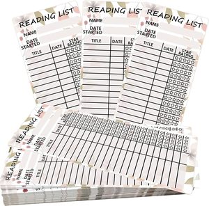 Liste de lecture signet bibliothèques personnelles <span class=keywords><strong>livre</strong></span> Tracker lecture Page cartes journal pour lire étudiant amoureux lecteurs - Product Image 1