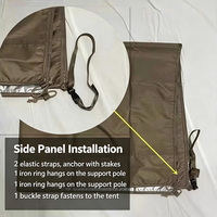 Meilleur rapport qualité-prix : Tente de sol pliable occultante, imperméable et anti-insectes, avec ailes pare-soleil, accessoires de camping, combo quatre saisons