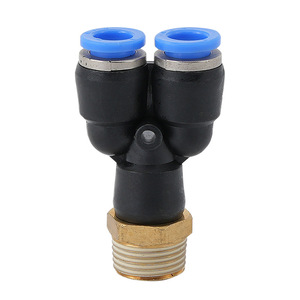 ข้อต่อทีชนิด Y ของ Liyuan Pneumatic รุ่น PX4-M5 ทำจากทองแดงทั้งหมด เกลียวขนาด 1/4 นิ้ว สำหรับเชื่อมต่อสายลม - Product Image 1