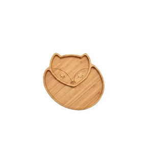Plateau de service en bois style bambou, motif animaux de dessin animé, pour fruits et pain, utilisation sur table, marque propre - Product Image 3