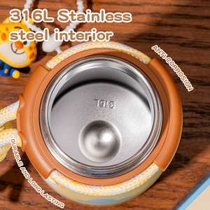 Botella de Acero Inoxidable con Aislamiento al Vacío y Termo de <span class=keywords><strong>Disney</strong></span> con Tapa, Cuerda y Pajita para Niños, Oficina, Escuela y Regalo - Product Image 5