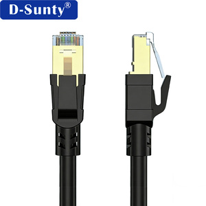 Câble Ethernet Dsunty CAT8 BC SFTP 26AWG à vitesse maximale, RJ45 plaqué or, câble Ethernet à angle droit, 0,5m-100m - Product Image 6