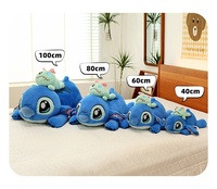 Nouvelle peluche Stitch en position allongée, design mignon, rembourrage en coton PP, hauteur 31-50 cm, cadeau unisexe