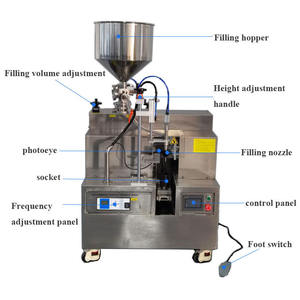 Máquina de llenado y sellado de tubos Máquina de prensado de llenado de pasta semiautomática para sellado de latas de manguera de metal - Product Image 1
