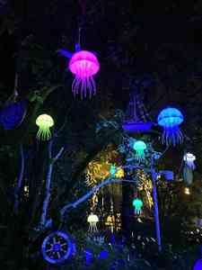 Ip65 Rgb Customized Color Hanging Jellyfish Lamp Luminous Landscape Pendant For Halloween Christmas Decor Bar <b>Chandelier</b> Fiber - Product Image 1