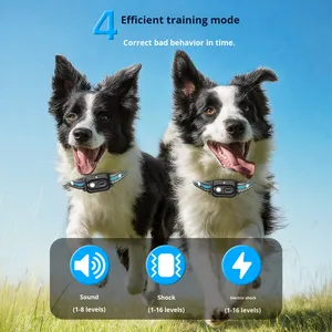 Nuovo Collare Addestratore per Cani con Telecomando, Antiabbaio, Vibrazione e Scossa Elettrica, Impermeabile per Esterni, Ricaricabile - Product Image 4