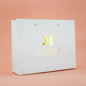 Sac de shopping en papier personnalisé pour boutique avec poignée en ruban, emballage de luxe pour vêtements haut de gamme <span class=keywords><strong>et</strong></span> marques de mode - Product Image 5