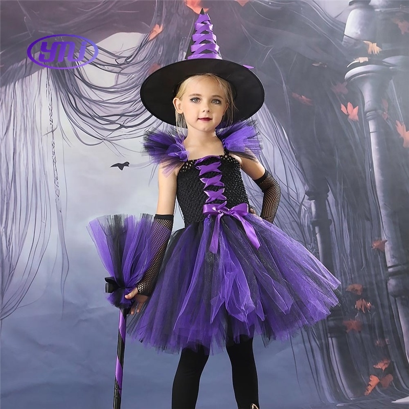 Qaestuan Halloween Costume Sorcière Pour Enfant, Enfant