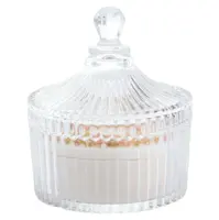 Gepersonaliseerde Lange Burn Aroma Bruiloft Decor Jar Kaars Geurende Glas Kaars Romeinse Relief Crystal Jar Strass Glas