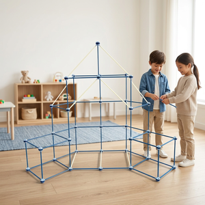 Ensemble de construction en ABS de 168 pièces, bâtonnets et billes, pour construire des forteresses, des châteaux, des robots, jouet DIY OEM ODM STME TOY - Product Image 3