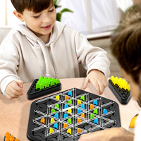 Jeu de société éducatif en plastique PP et tissu non tissé, puzzle géométrique en chaîne, échecs, coloré, pour enfants de 8 à 13 ans, interaction familiale