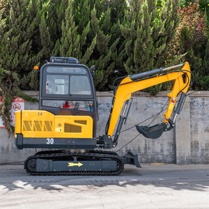 Excavadora compacta hidráulica con cabina de vidrio para tareas de excavación en huertos, certificada por la CE. - Product Image 3